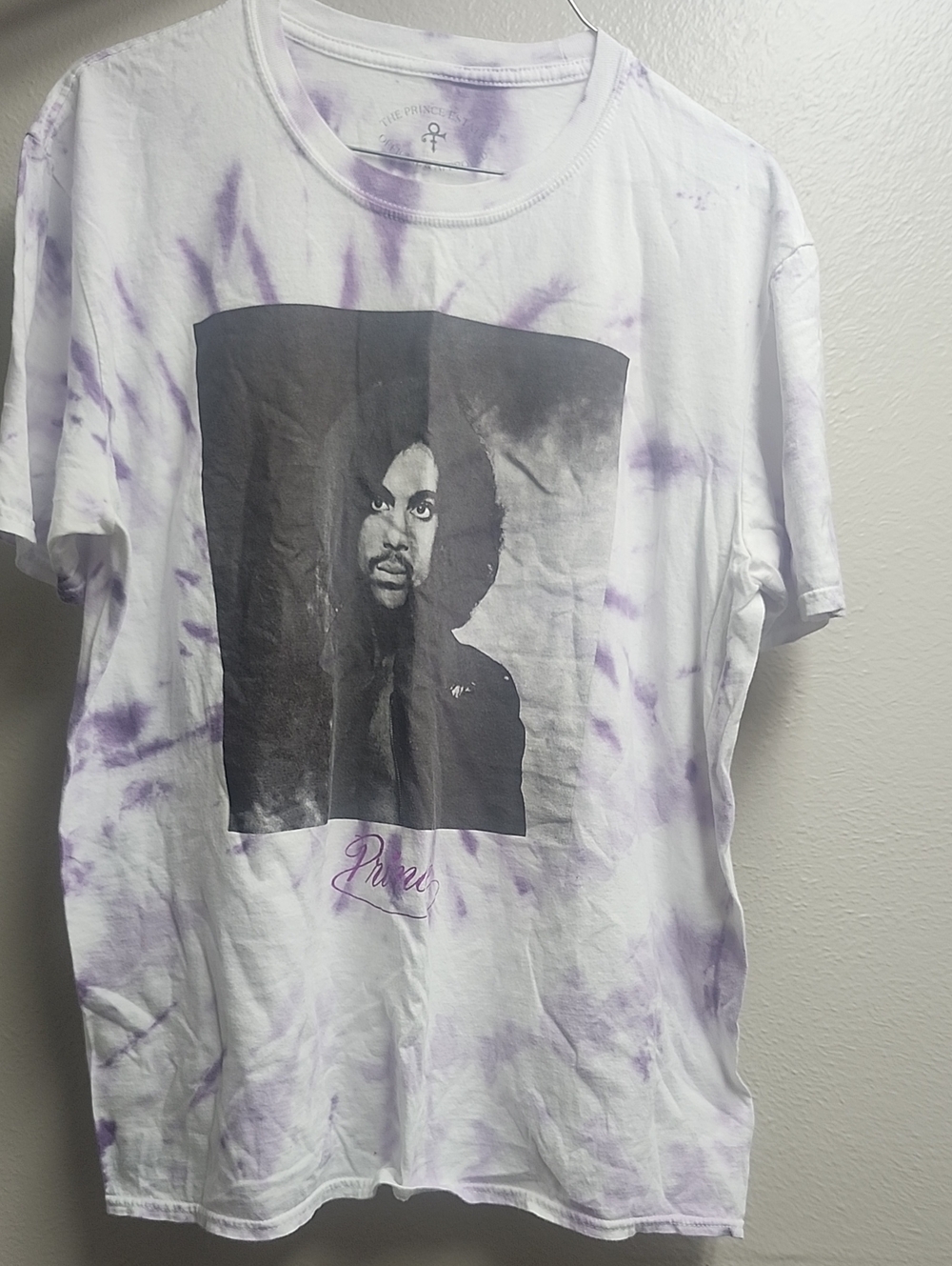 Prince White & Purple Tie-Dye Graphic Short Sleeve Tee